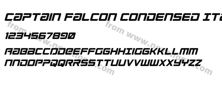 Captain Falcon Condensed ItalPreview