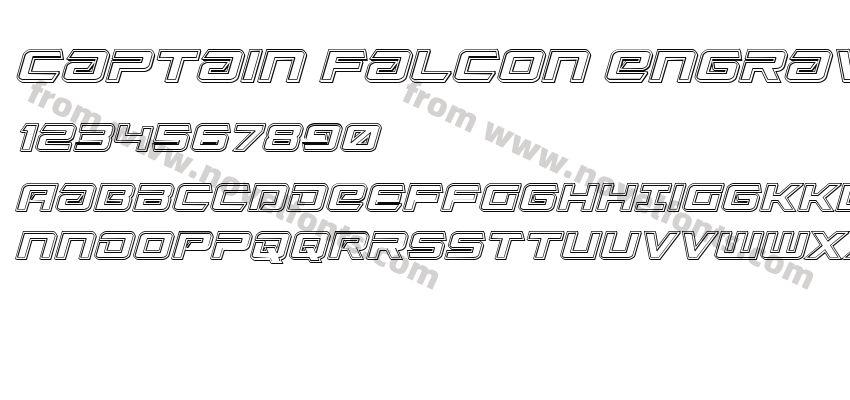 Captain Falcon Engraved ItalicPreview