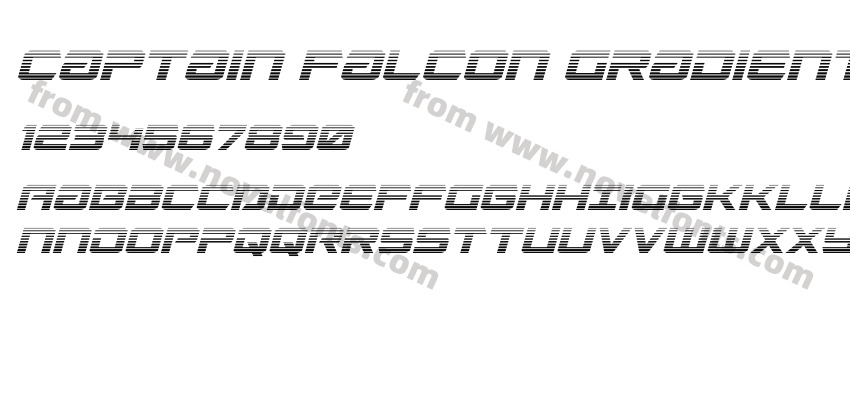 Captain Falcon Gradient ItalicPreview