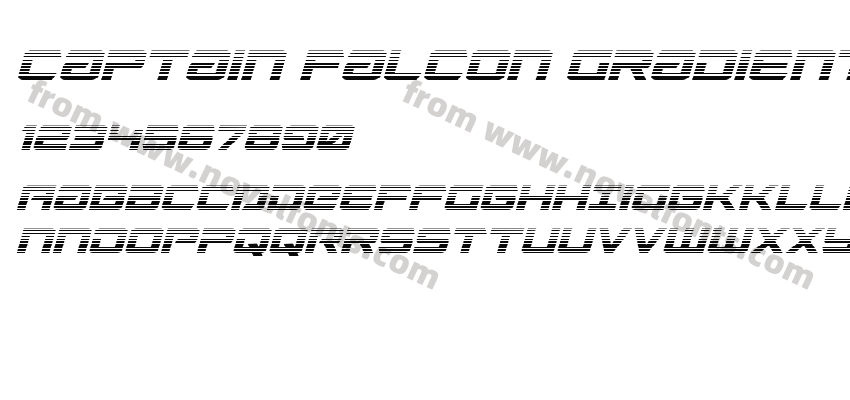 Captain Falcon Gradient ItalicPreview