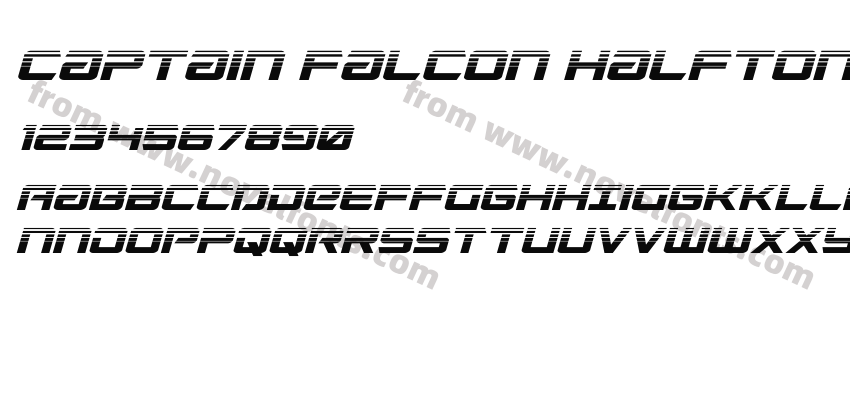 Captain Falcon Halftone ItalicPreview