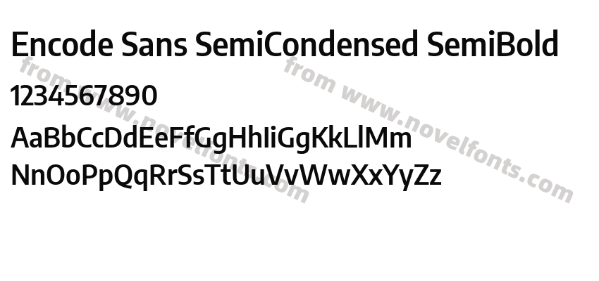 Encode Sans SemiCondensed SemiBoldPreview