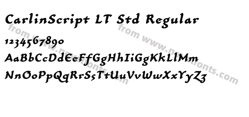 CarlinScript LT Std RegularPreview