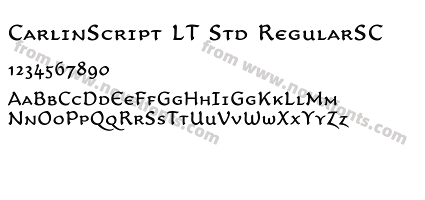 CarlinScript LT Std RegularSCPreview