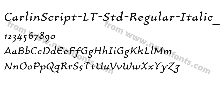 CarlinScript-LT-Std-Regular-Italic_9307Preview