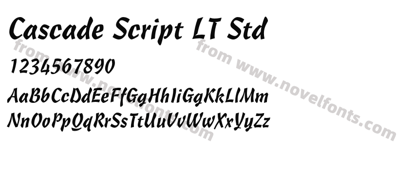 Cascade Script LT StdPreview