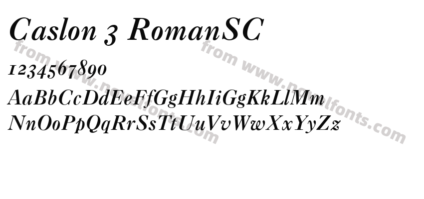 Caslon 3 RomanSCPreview