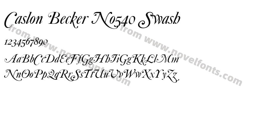 Caslon Becker No540 SwashPreview