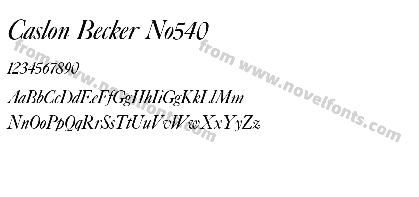 Caslon Becker No540Preview