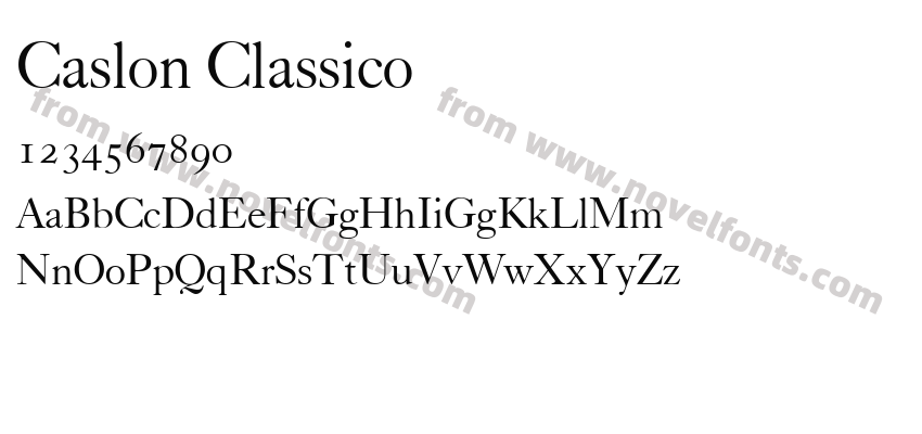 Caslon ClassicoPreview