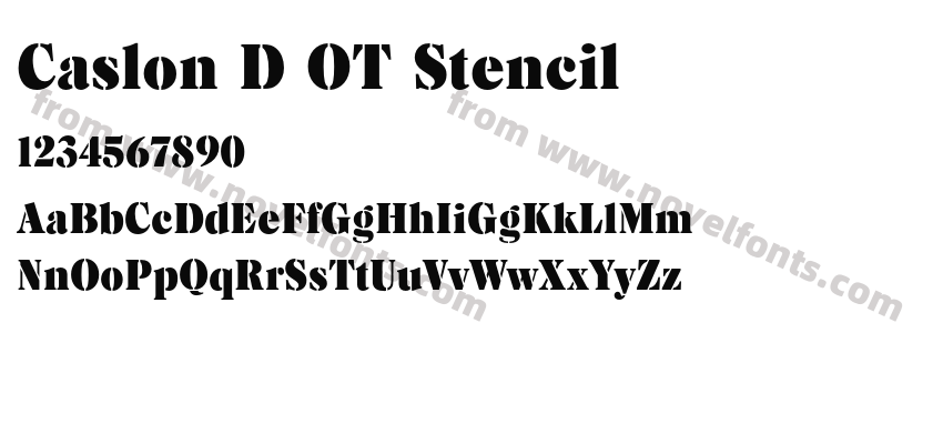 Caslon D OT StencilPreview