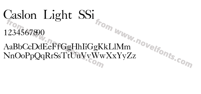 Caslon Light SSiPreview