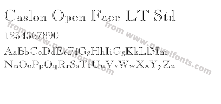 Caslon Open Face LT StdPreview