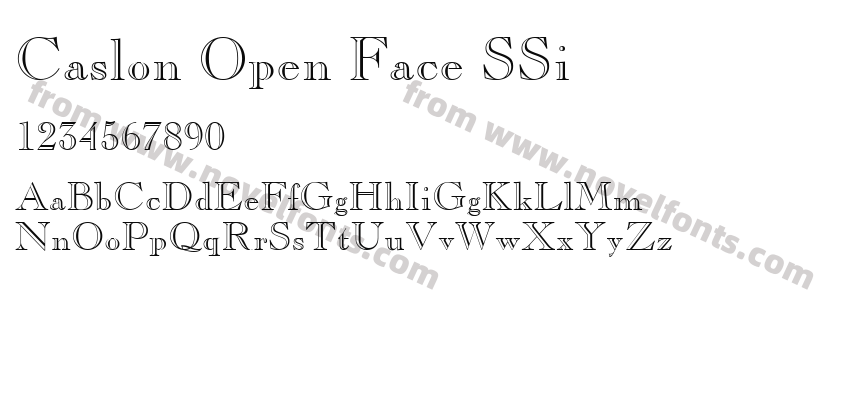 Caslon Open Face SSiPreview