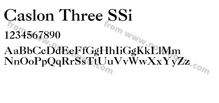 Caslon Three SSiPreview