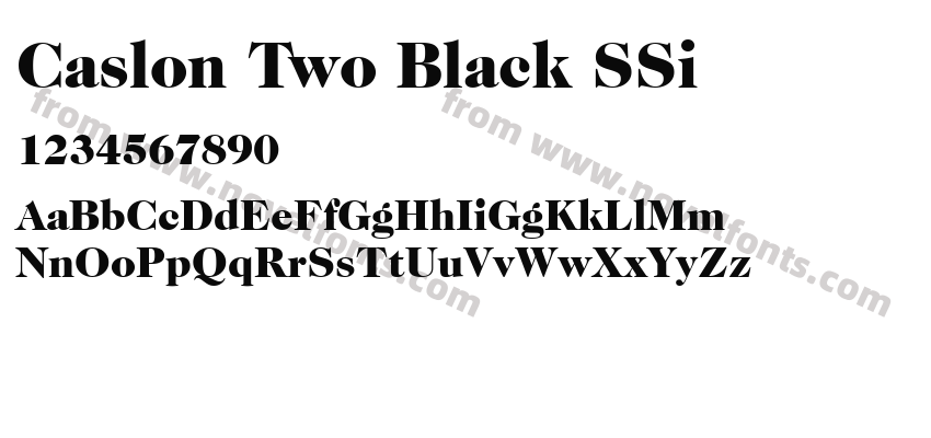 Caslon Two Black SSiPreview