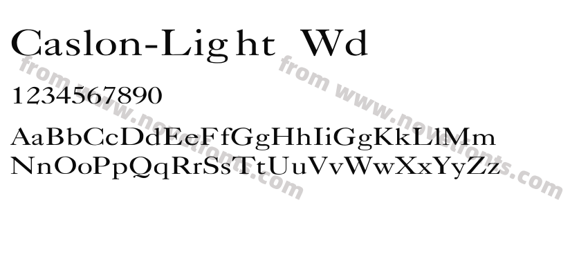 Caslon-Light WdPreview