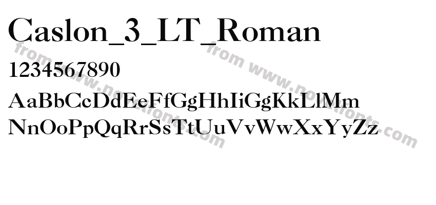 Caslon_3_LT_RomanPreview