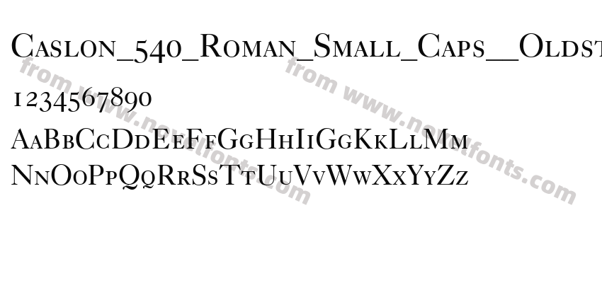 Caslon_540_Roman_Small_Caps__Oldstyle_FiguresPreview