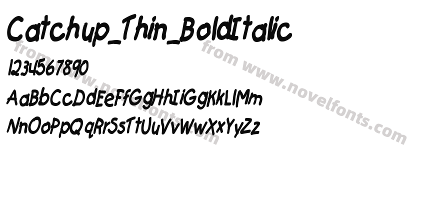 Catchup_Thin_BoldItalicPreview