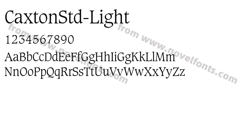 CaxtonStd-LightPreview