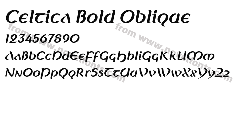 Celtica Bold ObliquePreview