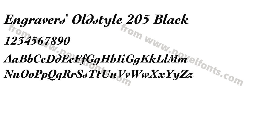 Engravers' Oldstyle 205 BlackPreview