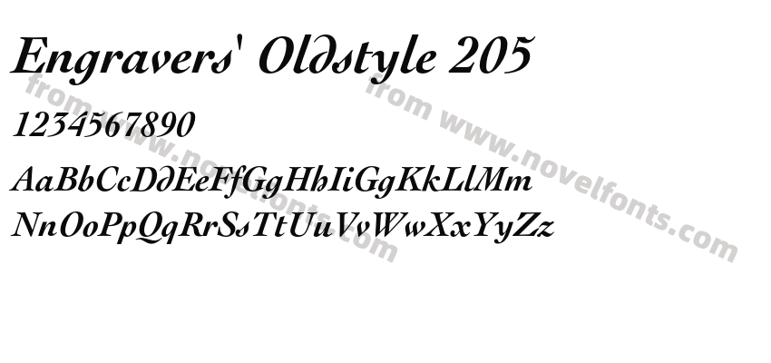 Engravers' Oldstyle 205Preview