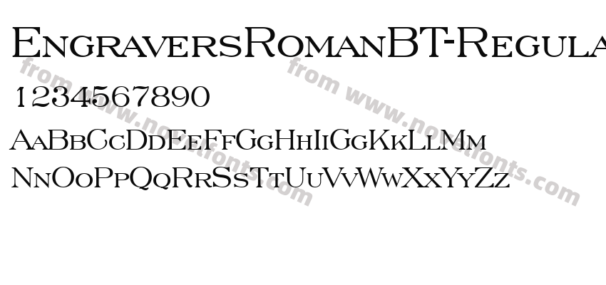 Engravers RomanBT RegularPreview