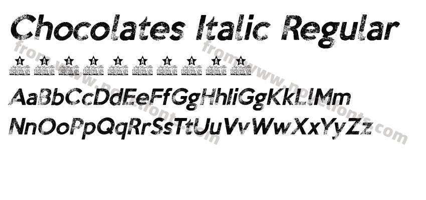 Chocolates Italic RegularPreview