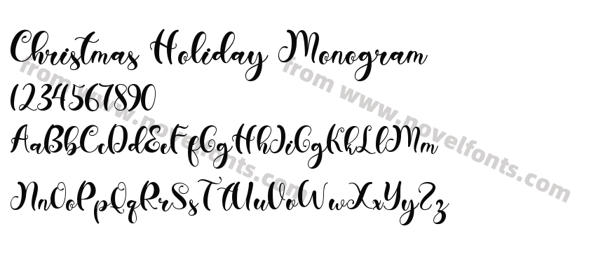 Christmas Holiday MonogramPreview