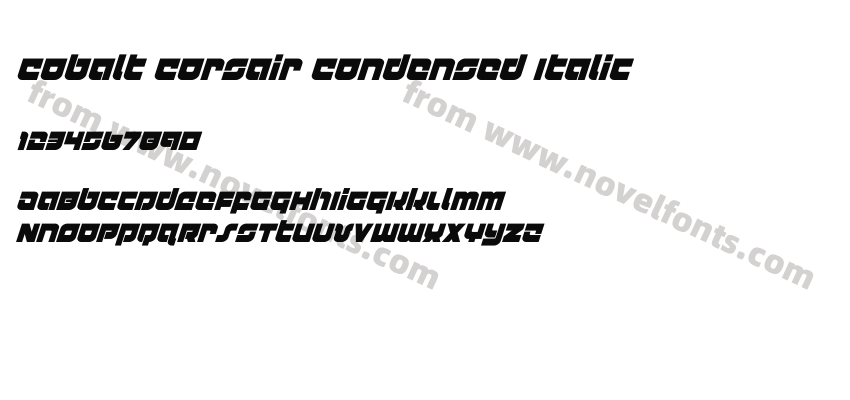 Cobalt Corsair Condensed ItalicPreview