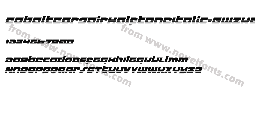 CobaltCorsairHalftoneItalic-BWZKBPreview