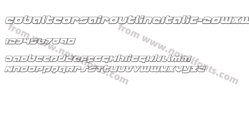 CobaltCorsairOutlineItalic-2OwxWPreview