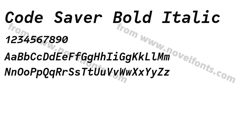 Code Saver Bold ItalicPreview