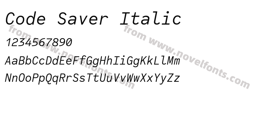 Code Saver ItalicPreview