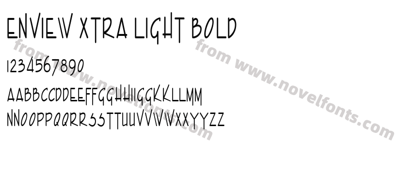 Enview Xtra Light BoldPreview