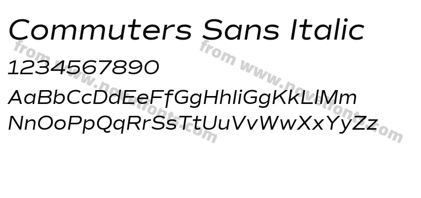 Commuters Sans ItalicPreview