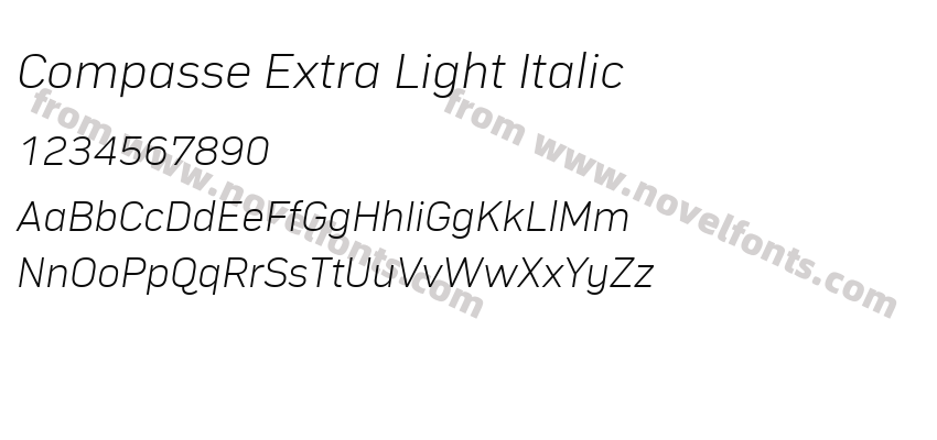 Compasse Extra Light ItalicPreview