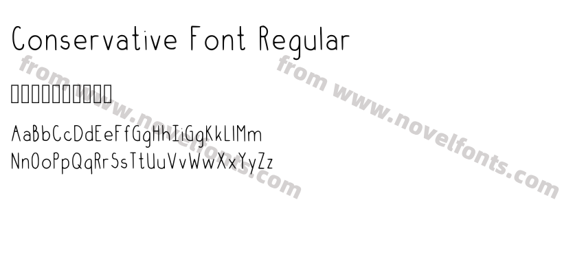 Conservative Font RegularPreview