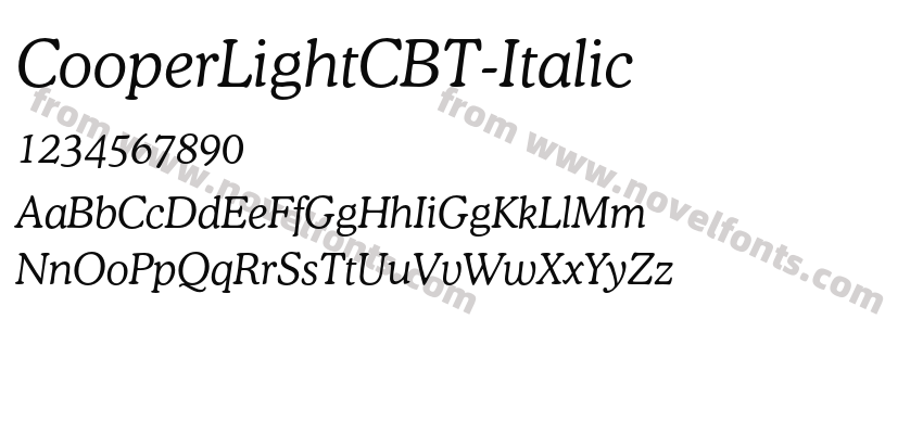 CooperLightCBT-ItalicPreview