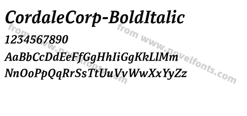 CordaleCorp-BoldItalicPreview