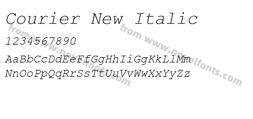 Courier New ItalicPreview