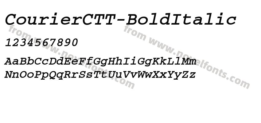 CourierCTT-BoldItalicPreview