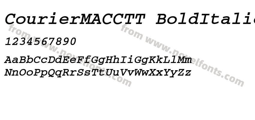 CourierMACCTT BoldItalicPreview