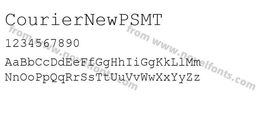 CourierNewPSMTPreview