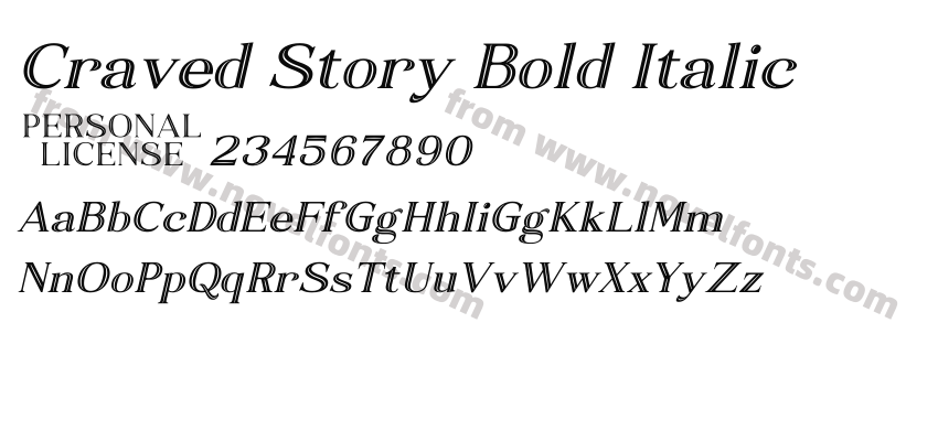 Craved Story Bold ItalicPreview