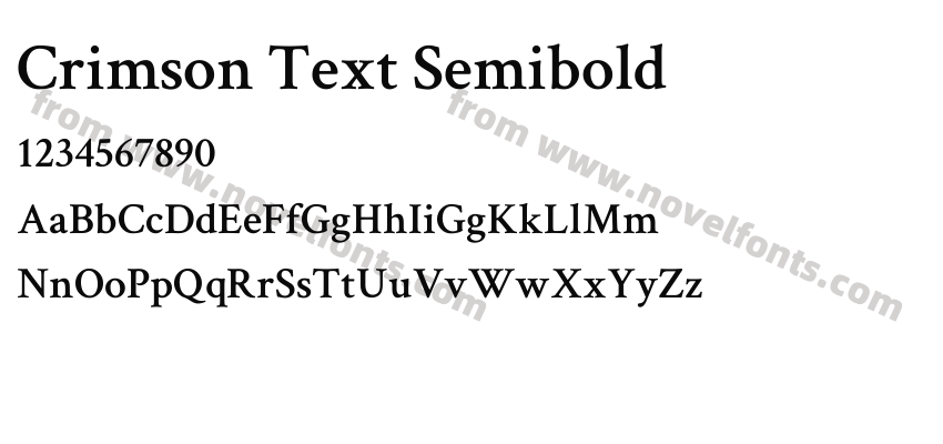 Crimson Text SemiboldPreview