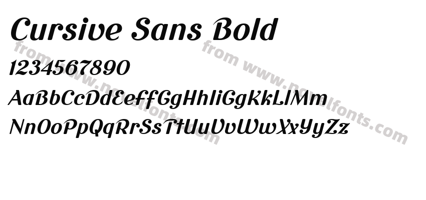 Cursive Sans BoldPreview