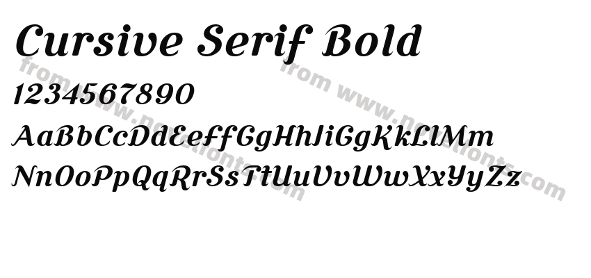 Cursive Serif BoldPreview